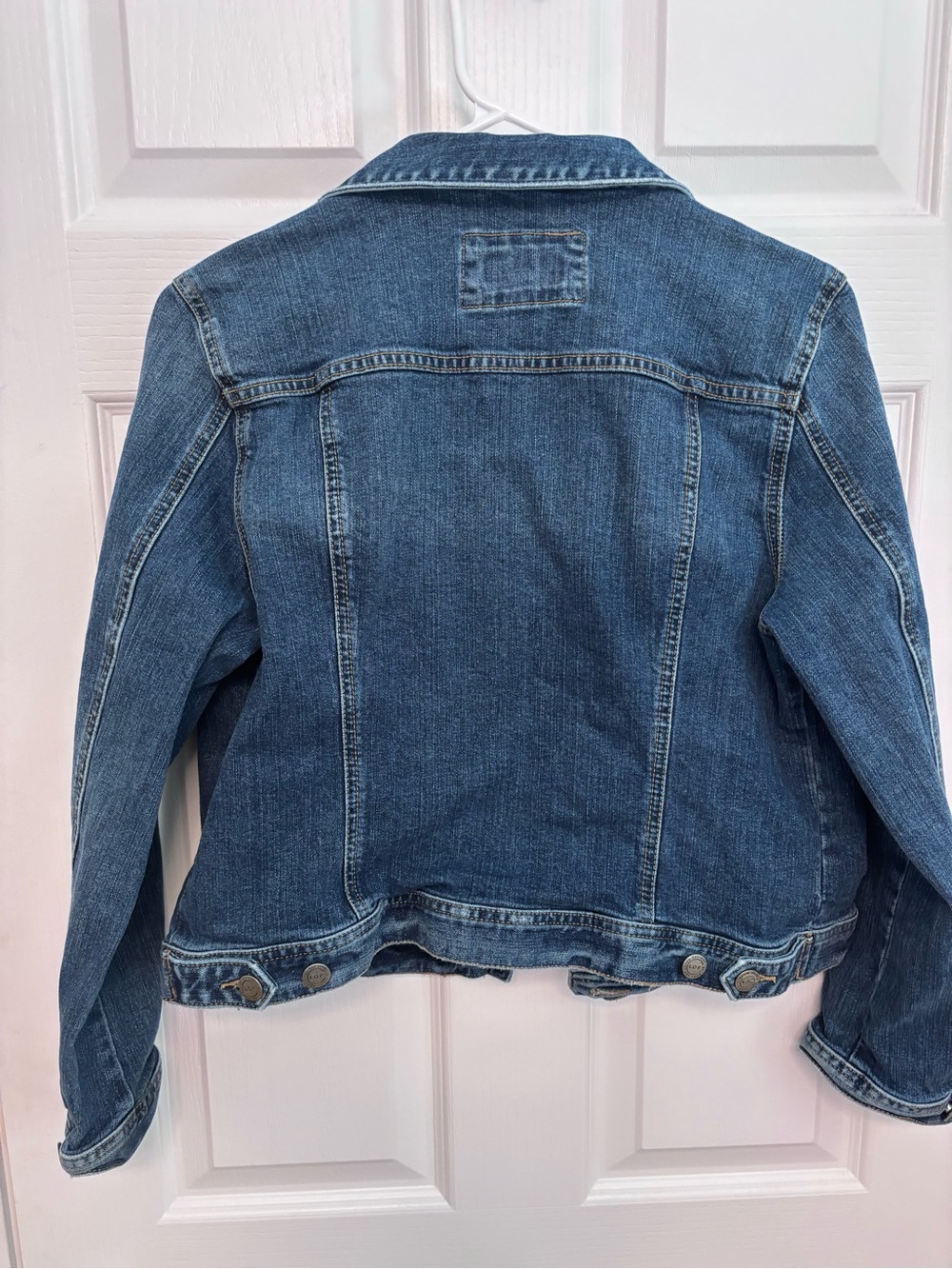 LOFT Indigo Blue Denim Jacket with Button Front - Picture 9 of 11